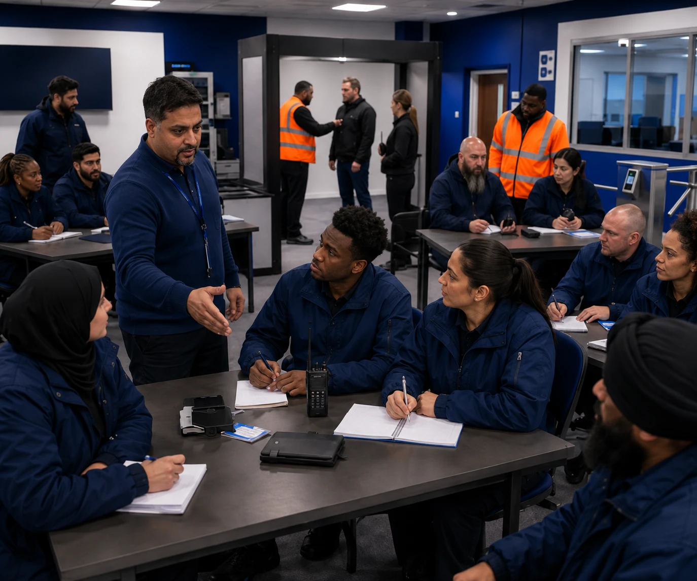 Door Supervisor instructor leading a diverse refresher training course
